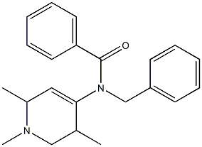 1,2,5-Trimethyl-1,2,5,6-tetrahydro-4-[benzyl(benzoyl)amino]pyridine Structure