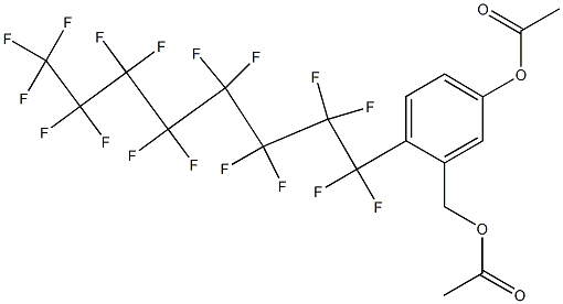 4-(Heptadecafluorooctyl)-3-(acetoxymethyl)phenol acetate Structure