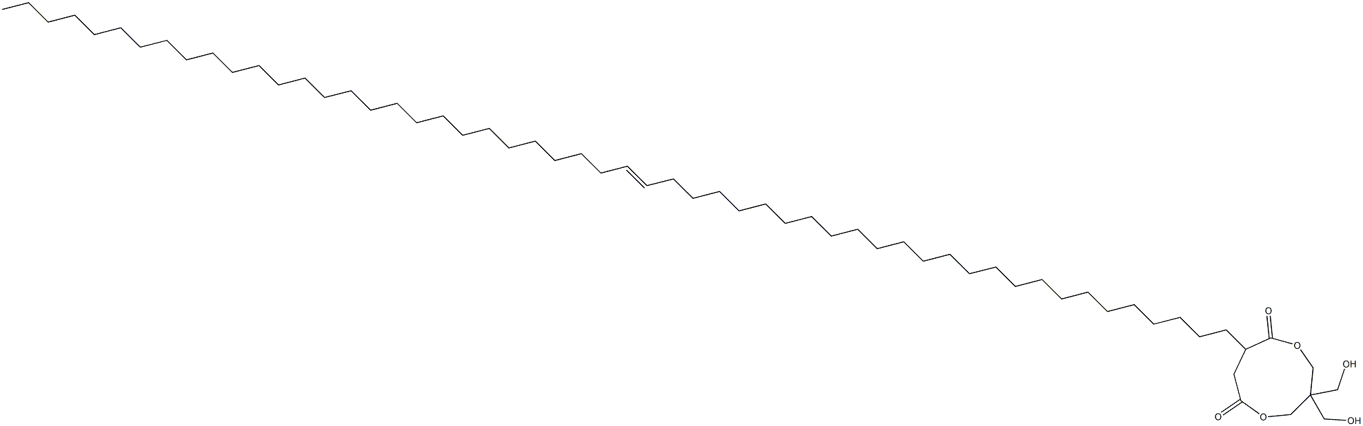 3,3-Bis(hydroxymethyl)-8-(26-tetrapentacontenyl)-1,5-dioxacyclononane-6,9-dione Structure