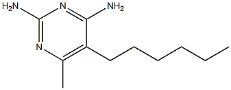 5-Hexyl-6-methylpyrimidine-2,4-diamine 结构式