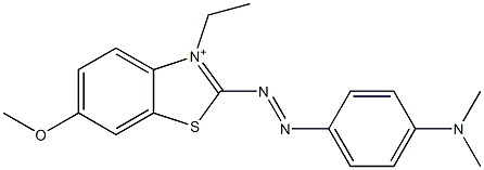2-[p-(Dimethylamino)phenylazo]-3-ethyl-6-methoxybenzothiazol-3-ium Structure