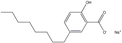 3-オクチル-6-ヒドロキシ安息香酸ナトリウム 化学構造式