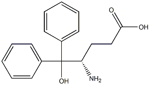 [S,(+)]-4-Amino-5-hydroxy-5,5-diphenylvaleric acid Struktur