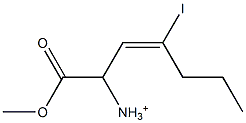 (E)-1-Methoxycarbonyl-3-iodo-2-hexen-1-aminium