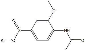 4-(アセチルアミノ)-3-メトキシベンゼンスルフィン酸カリウム 化学構造式