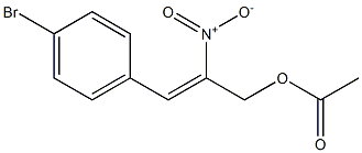 Acetic acid 2-nitro-3-[4-bromophenyl]-2-propenyl ester Structure
