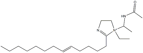 1-[1-(アセチルアミノ)エチル]-1-エチル-2-(5-トリデセニル)-2-イミダゾリン-1-イウム 化学構造式