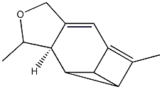 3,5,5a,6,6a,6b-ヘキサヒドロ-1-メチル-6,5,6b-エタニリリデン-1H-シクロプロパ[e]イソベンゾフラン 化学構造式