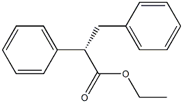 [S,(+)]-2,3-ジフェニルプロピオン酸エチル 化学構造式
