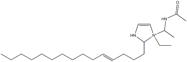 1-[1-(アセチルアミノ)エチル]-1-エチル-2-(4-ペンタデセニル)-4-イミダゾリン-1-イウム 化学構造式