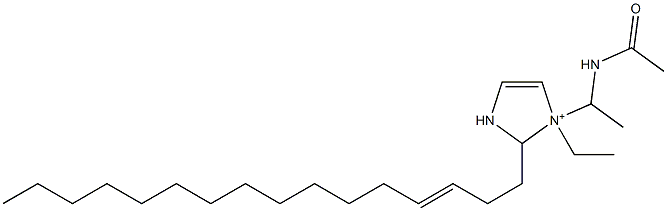 1-[1-(アセチルアミノ)エチル]-1-エチル-2-(3-ヘキサデセニル)-4-イミダゾリン-1-イウム 化学構造式