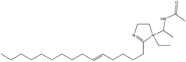 1-[1-(アセチルアミノ)エチル]-1-エチル-2-(5-ペンタデセニル)-2-イミダゾリン-1-イウム 化学構造式