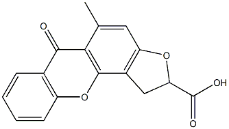 1,2-Dihydro-5-methyl-6-oxo-6H-furo[2,3-c]xanthene-2-carboxylic acid Structure