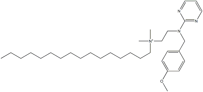 Hexadecyl[2-[(p-methoxybenzyl)-2-pyrimidinylamino]ethyl]dimethylaminium Structure