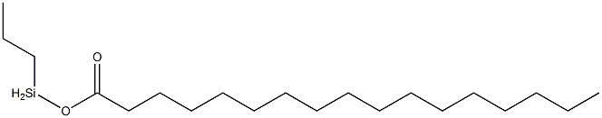 Heptadecanoic acid propylsilyl ester Structure