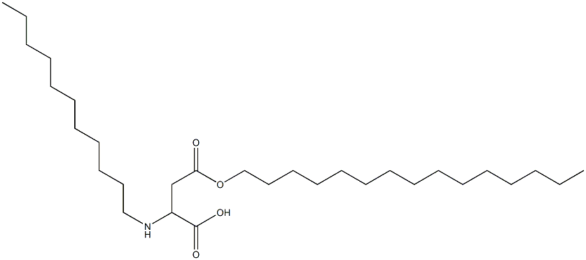 2-(ウンデシルアミノ)-3-(ペンタデシルオキシカルボニル)プロピオン酸 化学構造式