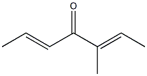 (2E,5E)-3-メチル-2,5-ヘプタジエン-4-オン 化学構造式
