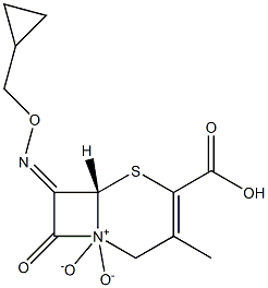 7-[(Z)-(Cyclopropylmethoxy)imino]-3-methyl-4-carboxycepham-3-ene 1,1-dioxide Structure