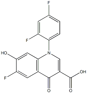 6-Fluoro-1-(2,4-difluorophenyl)-7-hydroxy-1,4-dihydro-4-oxoquinoline-3-carboxylic acid Structure