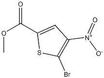 5-ブロモ-4-ニトロチオフェン-2-カルボン酸メチル 化学構造式
