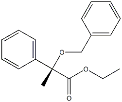 [S,(-)]-2-(ベンジルオキシ)-2-フェニルプロピオン酸エチル 化学構造式