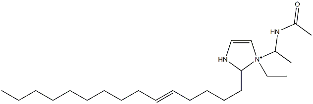 1-[1-(Acetylamino)ethyl]-1-ethyl-2-(5-pentadecenyl)-4-imidazoline-1-ium Struktur