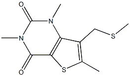 7-(Methylthiomethyl)-1,3,6-trimethylthieno[3,2-d]pyrimidine-2,4(1H,3H)-dione Structure