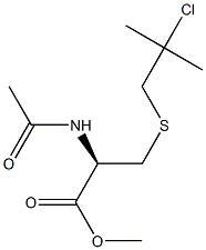 N-Acetyl-3-[(2-chloro-2-methylpropyl)thio]-L-alanine methyl ester Struktur