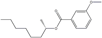 (+)-m-アニス酸(S)-1-メチルヘプチル 化学構造式
