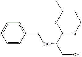 [R,(+)]-2-(ベンジルオキシ)-3,3-ジ(エチルチオ)-1-プロパノール 化学構造式