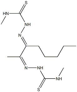 2,3-オクタンジオンビス(4-メチルチオセミカルバゾン) 化学構造式