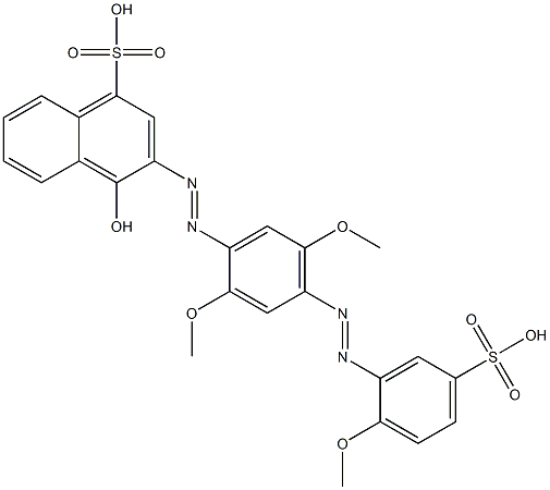 1-Hydroxy-2-[4-(2-methoxy-5-sulfophenylazo)-2,5-dimethoxyphenylazo]-4-naphthalenesulfonic acid|