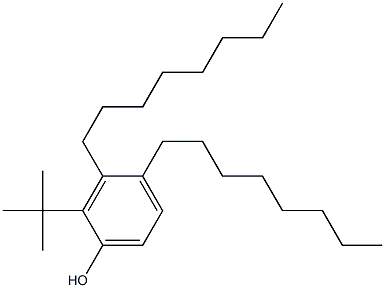 2-tert-Butyl-3,4-dioctylphenol Structure