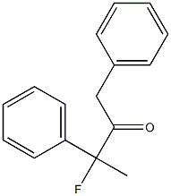 3-フルオロ-1,3-ジフェニル-2-ブタノン 化学構造式