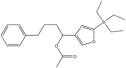 Acetic acid 1-[5-(triethylsilyl)-3-furyl]-4-phenylbutyl ester Structure
