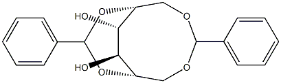 1-O,6-O:2-O,5-O-ジベンジリデン-D-グルシトール 化学構造式
