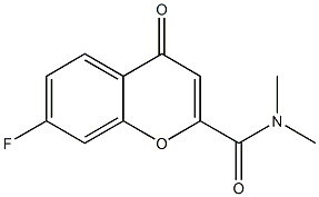 7-Fluoro-2-[(dimethylamino)carbonyl]-4H-1-benzopyran-4-one 结构式