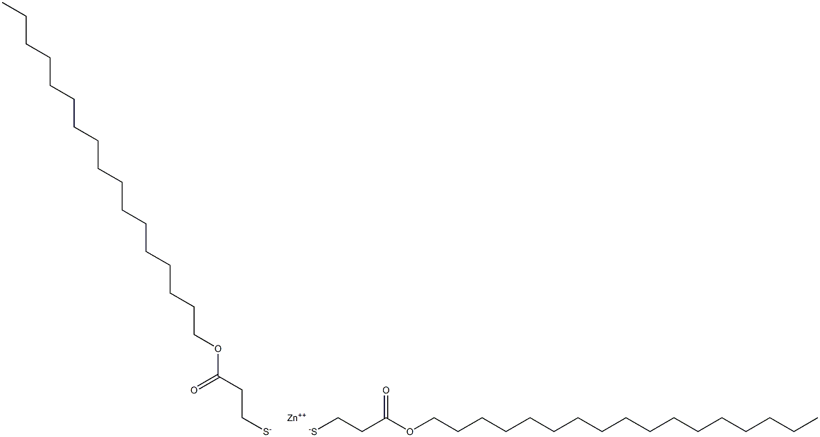 Zinc bis[2-(heptadecyloxycarbonyl)ethanethiolate] Struktur