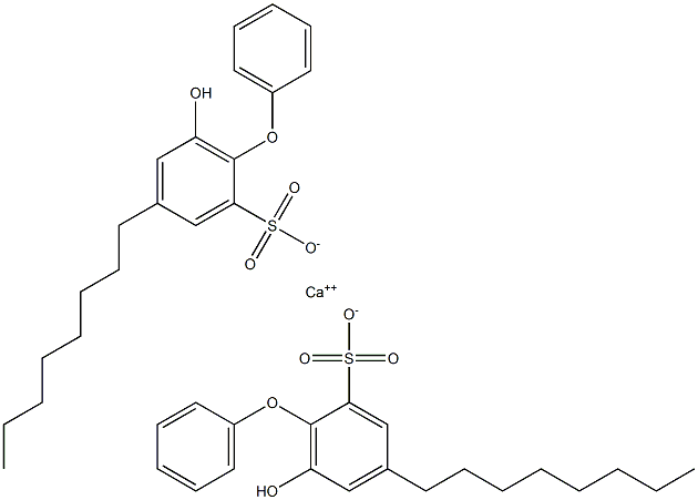 Bis(6-hydroxy-4-octyl[oxybisbenzene]-2-sulfonic acid)calcium salt Structure