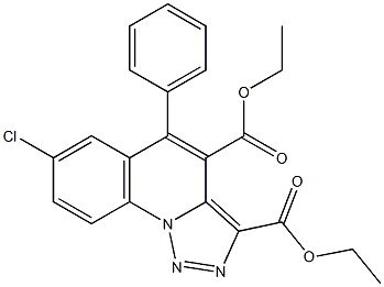 7-Chloro-5-phenyl[1,2,3]triazolo[1,5-a]quinoline-3,4-dicarboxylic acid diethyl ester Structure