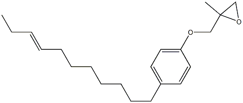 4-(8-ウンデセニル)フェニル2-メチルグリシジルエーテル 化学構造式