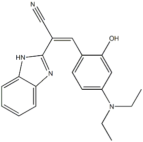 2-(1H-Benzimidazol-2-yl)-3-[2-hydroxy-4-(diethylamino)phenyl]acrylonitrile Structure