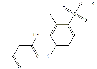 3-(Acetoacetylamino)-4-chloro-2-methylbenzenesulfonic acid potassium salt Structure