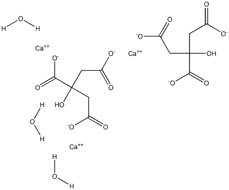 カルシウム/3-ヒドロキシ-3,4-ジカルボキシブタノアート/水和物,(3:2:3) 化学構造式