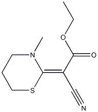 (E)-シアノ[(3-メチル-3,4,5,6-テトラヒドロ-2H-1,3-チアジン)-2-イリデン]酢酸エチル 化学構造式
