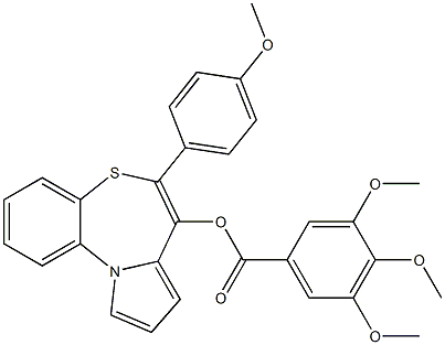 3,4,5-Trimethoxybenzoic acid [6-(4-methoxyphenyl)pyrrolo[2,1-d][1,5]benzothiazepin-7-yl] ester Structure