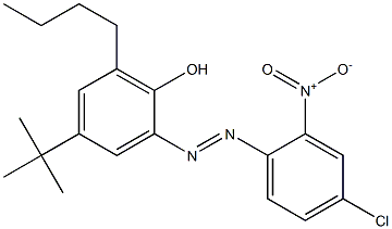 6-Butyl-4-tert-butyl-2-(4-chloro-2-nitrophenylazo)phenol Structure