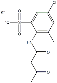 2-(Acetoacetylamino)-5-chloro-3-methylbenzenesulfonic acid potassium salt Structure