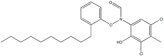 2-(2-Decylphenoxyformylamino)-4,6-dichloro-5-methylphenol Struktur