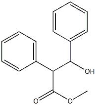 3-ヒドロキシ-2,3-ジフェニルプロピオン酸メチル 化学構造式